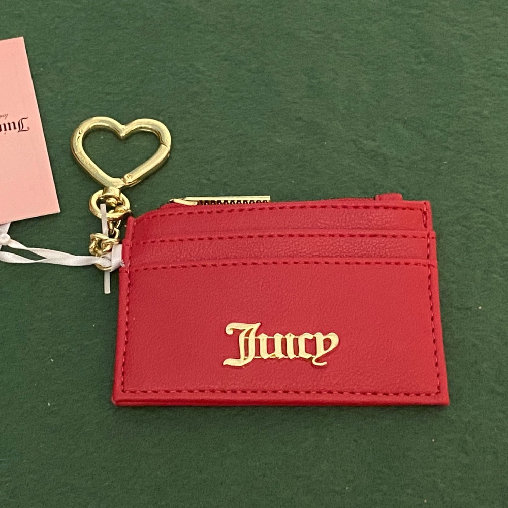 NWT•Juicy Couture Red “Sage” card case